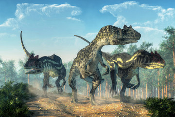 Naklejka zwierzę dinozaur natura drapieżnik paleontologia