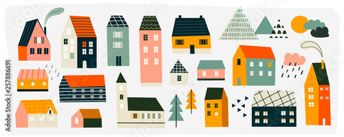Various small tiny houses, ...