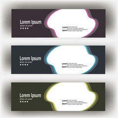 Wall Mural - abstract geometric design banner web template. Banner web design vector template