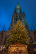 Ulm, Ulmer Münster, Weihnachten, Münsterplatz, Weihnachtsmarkt, nachts