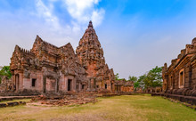 Phanom Rung Historical Park, Is An Ancient Khmer Castle That Has Been Regarded As One Of The Most Beautiful In Thailand.