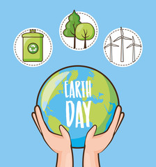 Wall Mural - earth day card