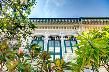 Fototapete - Historical buildings in Joo Chiat Road, Singapore