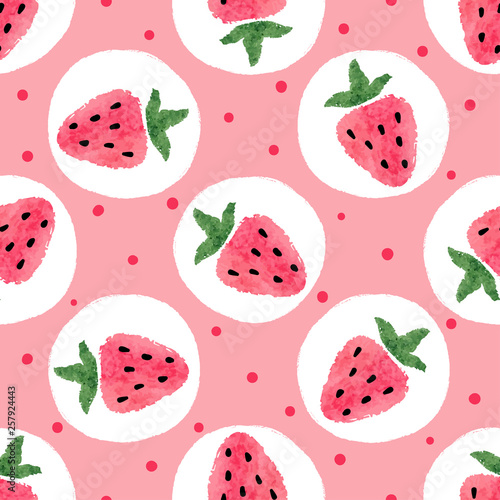 Seamless strawberry pattern...