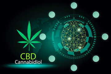 Wall Mural - cannabidiol cbd marijuana extract have medicinal properties background concept