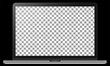 © Ananieva - Realistic modern silver metal notebook isolated on black background. Digital transparent display mockup template. Vector illustration