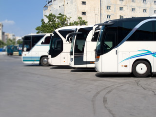 Buses in a row