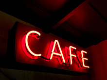 Illuminated Neon Cafe Sign
