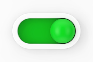 Leinwandbilder - Modern Motion On Off Ball Slider Button Toggle Switch. 3d Rendering