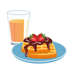 Sticker - delicious breakfast menu icons