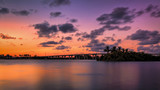 Fototapeta Miasta - A Florida Bridge and a Colorful Sunset
