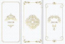 Ornate Decor, Border For Invitation, Card. Flourishes Ornaments Cards.