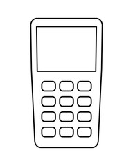 Sticker - dataphone device isolated icon