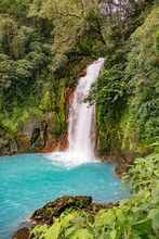 Scenic Waterfall In Tenorio Volcano National Park