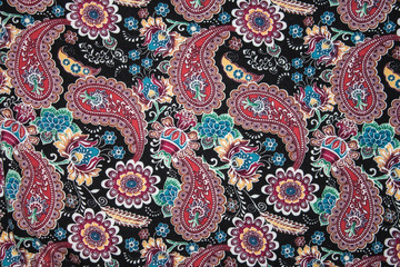 fabric with red pattern
