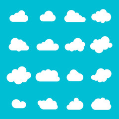 Poster - Cloud icon. Sky clouds set. Cloud set. vector