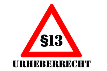 Poster - Artikel 13 Warnschild