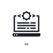 ide isolated icon. simple element illustration from technology concept icons. ide editable logo sign symbol design on white background. can be use for web and mobile