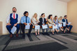 © Mediteraneo - Photo of candidates waiting for a job interview. Selective focus