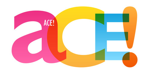 Wall Mural - ACE! colorful typography banner