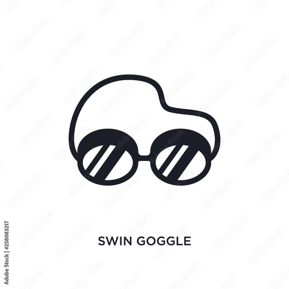 Swin Symbol swin goggle isolated icon. simple element illustration from nautical ...