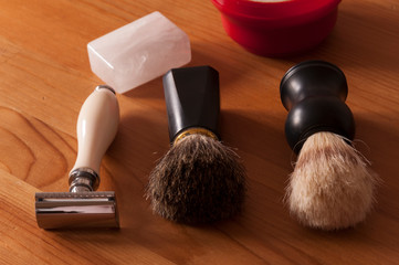 Shaving tools with shaving cream