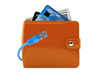 Poster - Wallet with network cable