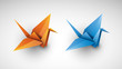 Żurawie origami wektor