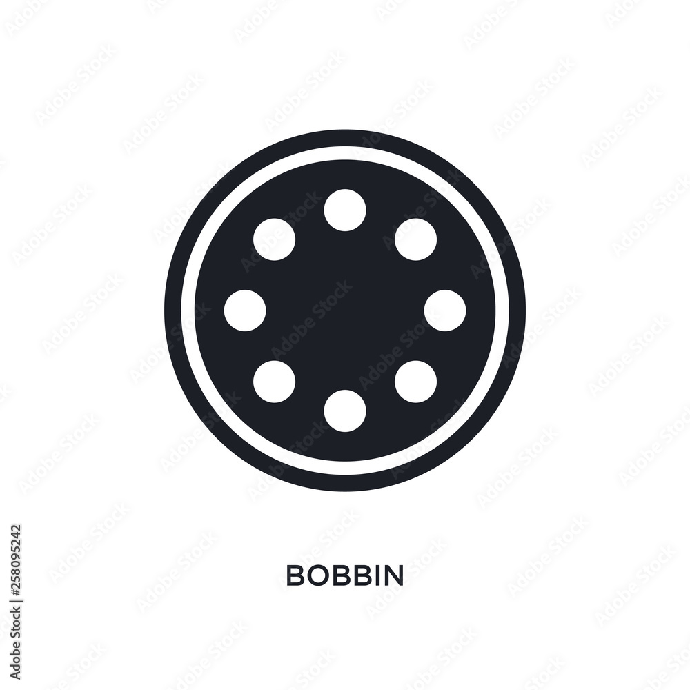 bobbin isolated icon. simple element illustration from sew concept ...