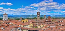Medieval Town Lucca In Tuscany, Italy.