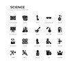 set of 20 black filled vector icons such as concave, convex, ph meter, beaker, h2o, poison, blackboard, eye protector, drops, notes. science black icons collection. editable pixel perfect