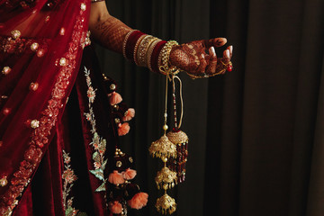 Wall Mural - The bride of Hindu is getting ready to get married this day