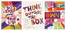 Creative Motivational Posters.  Colorful Modern Design.