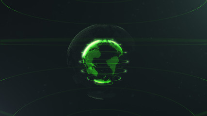 Wall Mural - futuristic sphere of dots. globalization interface. sense of science and technology abstract graphic