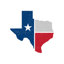 Distressed Texture Texas State Icon - Vector