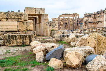 Roman city ruins of the ancient Baalbek in Lebanon