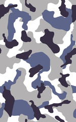 Canvas Print - Camouflage seamless color pattern. Army camo, camouflage clothing background.