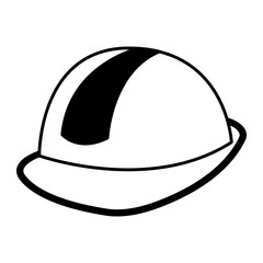 Sticker - construction helmet isolated icon