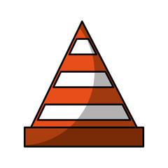 Sticker - construction cone isolated icon