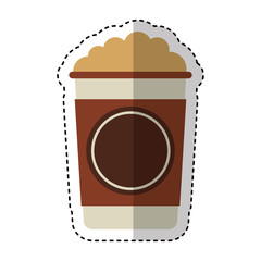 Sticker - coffee glass drink isolated icon