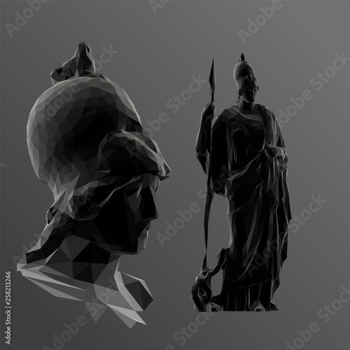 Fotomural Greek Goddess Athena in Black and White