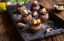 Easter Nest Cupcakes With Chocolate Whipped Cream
