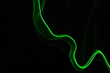 Abstract Green light painting Art 