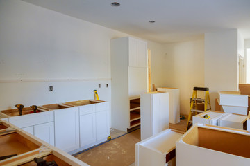 Wall Mural - Home Improvement Kitchen Remodel view installed in a new kitchen