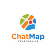 © kirania - bubble chat map logo
