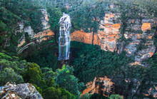 Wentworth Falls In The Blue Mountains National Park, Australia