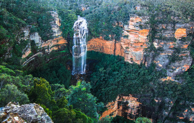 Wall Mural - Wentworth Falls in the Blue Mountains National Park, Australia