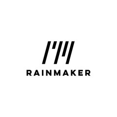 Wall Mural - initial letter R and M with rain logo design template