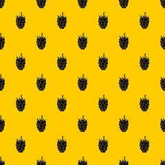 Wall Mural - Blackberry fruit pattern seamless vector repeat geometric yellow for any design