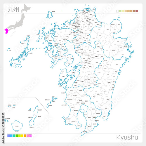 九州地方の地図 Kyushu 白地図風 Buy This Stock Vector And Explore Similar Vectors At Adobe Stock Adobe Stock